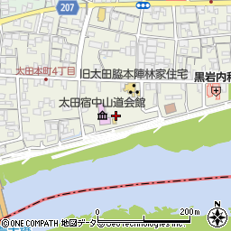 太田宿中山道会館周辺の地図