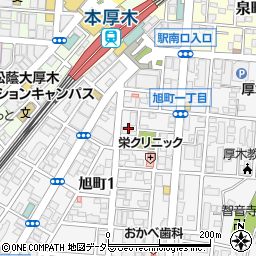 神奈川県厚木市旭町1丁目29周辺の地図
