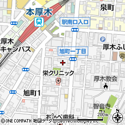 神奈川県厚木市旭町1丁目28周辺の地図