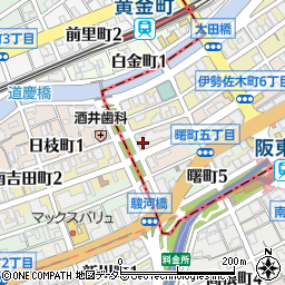 横浜銀行阪東橋支店 ＡＴＭ周辺の地図