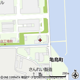 島根県安来市亀島町周辺の地図