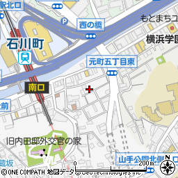 神奈川県横浜市中区石川町1丁目18周辺の地図
