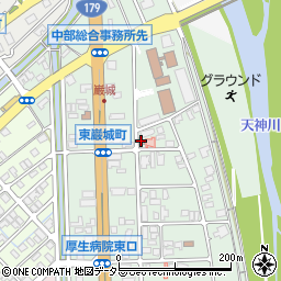 東巌城町自治公民館周辺の地図