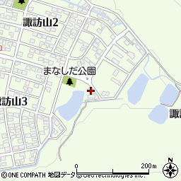 諏訪山自治公民館周辺の地図