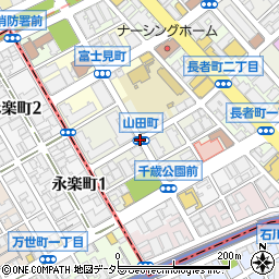 山田町周辺の地図