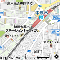 神奈川県厚木市旭町1丁目5周辺の地図