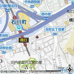 神奈川県横浜市中区石川町1丁目11周辺の地図