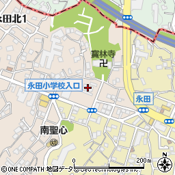 神奈川県警察永田町独身寮周辺の地図