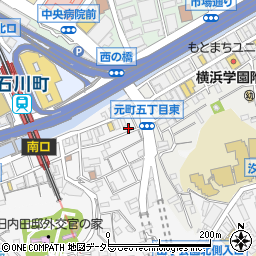 神奈川県横浜市中区石川町1丁目14周辺の地図