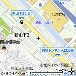 神奈川県横浜市中区新山下2丁目5周辺の地図