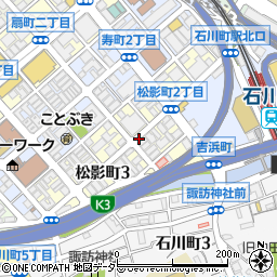 神奈川県横浜市中区松影町周辺の地図