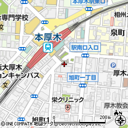 神奈川県厚木市旭町1丁目25周辺の地図