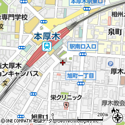 神奈川県厚木市旭町1丁目25周辺の地図