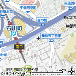 神奈川県横浜市中区石川町1丁目8周辺の地図