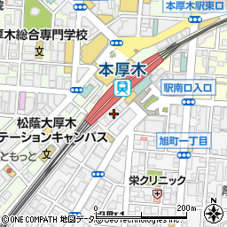 神奈川県厚木市旭町1丁目1周辺の地図