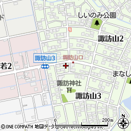 岐阜諏訪山簡易郵便局周辺の地図
