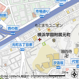 バーモス横浜元町周辺の地図