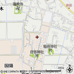 岐阜県本巣市国領周辺の地図
