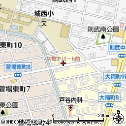 中電アパート前周辺の地図
