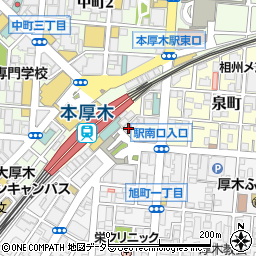 ファミリーマート本厚木駅南口店周辺の地図