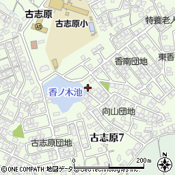 香南団地集会所周辺の地図