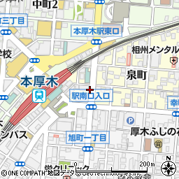 本厚木駅東口周辺の地図