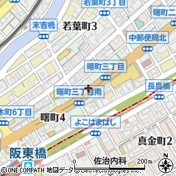 神奈川県横浜市中区曙町周辺の地図