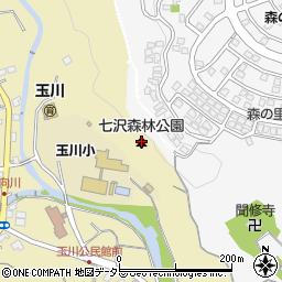 七沢森林公園周辺の地図