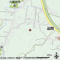 岐阜県関市迫間周辺の地図