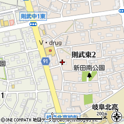 岐阜新聞販売所　則武早田戸谷新聞店周辺の地図