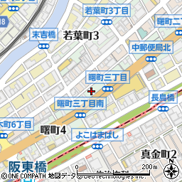 神奈川県横浜市中区曙町3丁目40周辺の地図