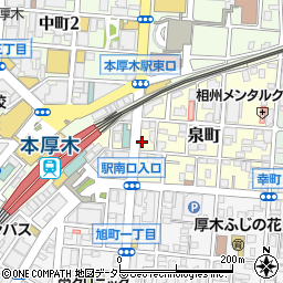 日産レンタカー本厚木駅前店周辺の地図