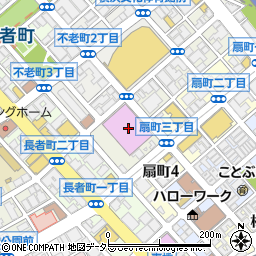 横浜武道館周辺の地図