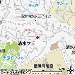 神奈川県横浜市南区清水ケ丘周辺の地図