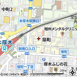 神奈川県厚木市泉町周辺の地図