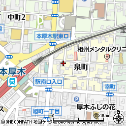 オリックスレンタカー本厚木駅東口店周辺の地図