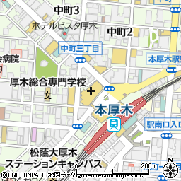 横浜銀行厚木支店周辺の地図