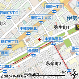 神奈川県横浜市中区弥生町周辺の地図