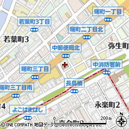 横浜中郵便局駐車場周辺の地図