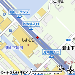神奈川県横浜市中区新山下周辺の地図