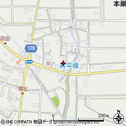 岐阜県本巣市政田2685周辺の地図