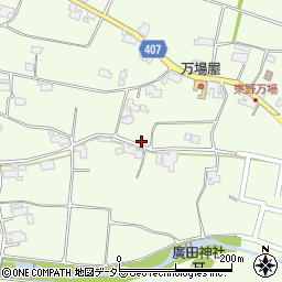 岐阜県恵那市東野周辺の地図