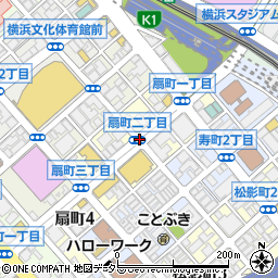 神奈川県横浜市中区扇町周辺の地図