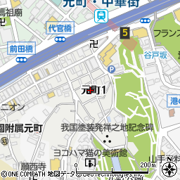 ドメイン横浜元町周辺の地図