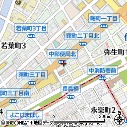 神奈川県横浜市中区曙町2丁目周辺の地図
