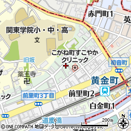 神奈川県横浜市南区西中町周辺の地図