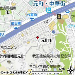 横浜元町　香炉庵周辺の地図