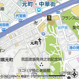 ジャックゴム横浜元町店周辺の地図