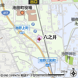 池田町図書館周辺の地図