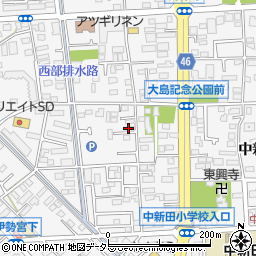 市営中新田住宅Ａ棟周辺の地図